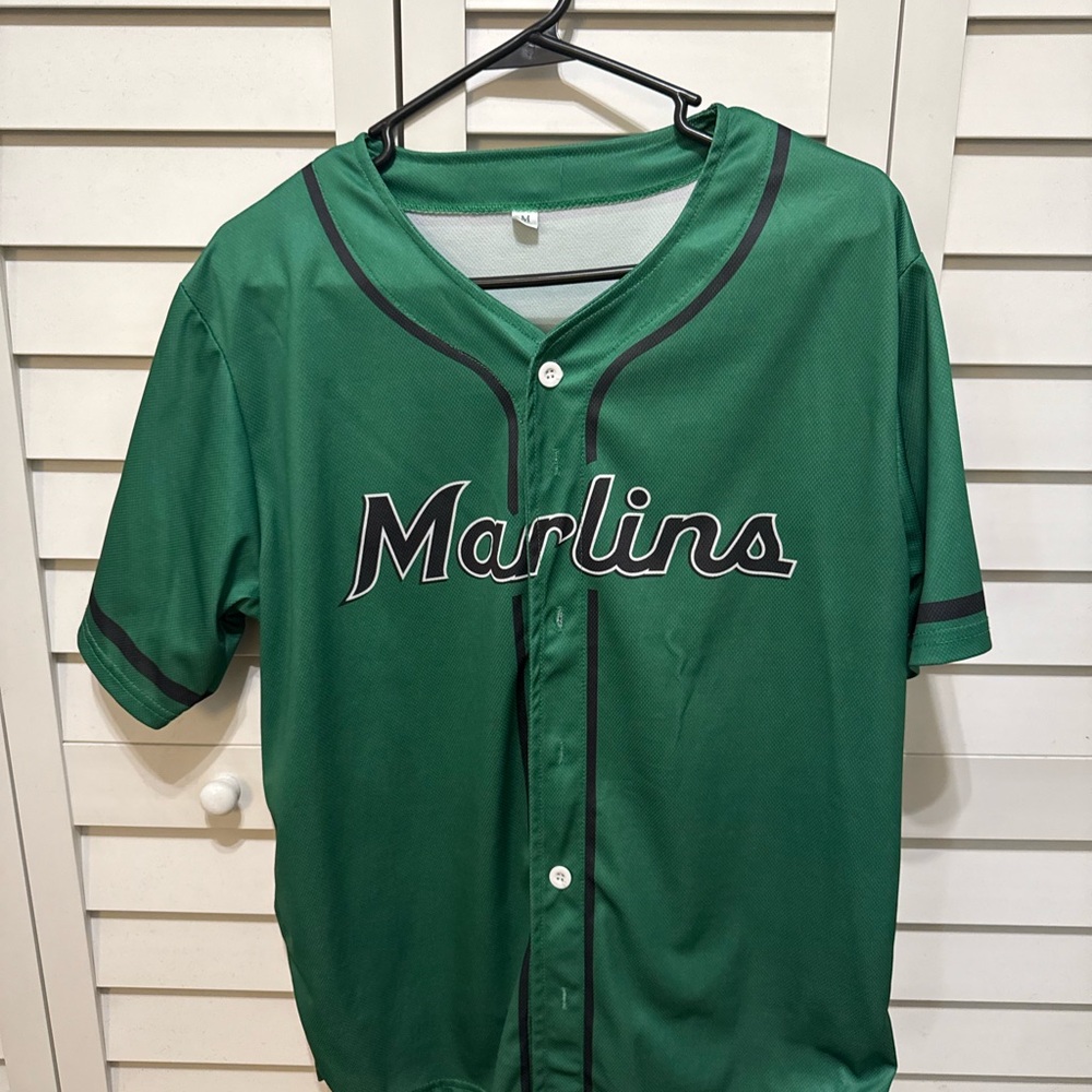Green Miami Marlins Flanigans Baseball Jersey